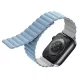 UNIQ óraszíj Revix Apple Watch Series 1/2/3/4/4/5/6/7/8/9/SE/SE2/Ultra/Ultra 2 42/44/45/49mm. Reversibilis mágneses, fehér, kék