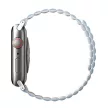 UNIQ óraszíj Revix Apple Watch Series 1/2/3/4/4/5/6/7/8/9/SE/SE2/Ultra/Ultra 2 42/44/45/49mm. Reversibilis mágneses, fehér, kék