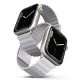 UNIQ óraszíj Revix Apple Watch Series 1/2/3/4/4/5/6/7/8/9/SE/SE2 38/40/41mm. Megfordítható mágneses, fehér, lila