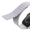 UNIQ óraszíj Revix Apple Watch Series 1/2/3/4/4/5/6/7/8/9/SE/SE2 38/40/41mm. Megfordítható mágneses, fehér, lila