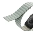 UNIQ Revix óraszíj Apple Watch Series 1-8/SE/SE2 38/40/41mm Reversible Magnetic, zöld-bézs
