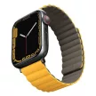 UNIQ Revix óraszíj Apple Watch Series 1-8/SE/SE2/Ultra 42/44/45/49mm Reversible Magnetic mustard-khaki