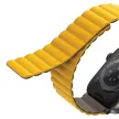 UNIQ Revix óraszíj Apple Watch Series 1-8/SE/SE2/Ultra 42/44/45/49mm Reversible Magnetic mustard-khaki