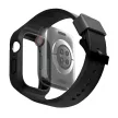 UNIQ óraszíj Monos 2in1 Apple Watch óraszíj + tok Series 4/5/6/7/8/9/SE/SE2 44/45mm. fekete/fekete tok, fekete