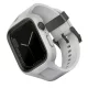 UNIQ óraszíj Monos 2in1 Apple Watch óraszíj + tok Series 4/5/6/7/8/9/SE/SE2 44/45mm. szary/chalk szürke