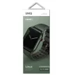 UNIQ óraszíj Linus Apple Watch Series 1/2/3/4/4/5/6/7/8/9/SE/SE2/Ultra/Ultra 2 42/44/45/49mm. Airosoft szilikon, zöld