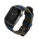 UNIQ óraszíj Linus Apple Watch Series 1/2/3/4/4/5/6/7/8/9/SE/SE2/Ultra/Ultra 2 42/44/45/49mm. Airosoft szilikon, sötétkék