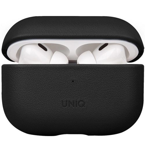 UNIQ Terra AirPods Pro 2 gen. Genuine Leather (2022/2023) tok, fekete