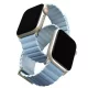 UNIQ Revix Premium óraszíj Apple Watch Series 1-8/SE/SE2 38/40/41 Edition Reversible Mag, fehér-kék