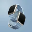 UNIQ Revix Premium óraszíj Apple Watch Series 1-8/SE/SE2 38/40/41 Edition Reversible Mag, fehér-kék