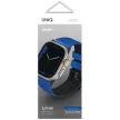 UNIQ óraszíj Linus Apple Watch Series 1/2/3/4/4/5/6/7/8/9/SE/SE2/Ultra/Ultra 2 42/44/45/49mm Airosoft szilikon, kék