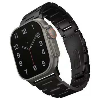   UNIQ óraszíj Osta Apple Watch 42/44/45/ 49mm Series 1/2/3/4/5/6/7/8/9/SE/SE2/Ultra/Ultra 2 Stainless Steel, fekete