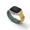 UNIQ óraszíj Revix Evo Apple Watch Series1/2/3/4/5/6/7/8/9/SE/SE2/Ultra/Ultra2 42/44/45/49mm Reversible Magnetic, zöld-sárga