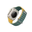 UNIQ óraszíj Revix Evo Apple Watch Series1/2/3/4/5/6/7/8/9/SE/SE2/Ultra/Ultra2 42/44/45/49mm Reversible Magnetic, zöld-sárga