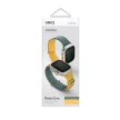 UNIQ óraszíj Revix Evo Apple Watch Series1/2/3/4/5/6/7/8/9/SE/SE2/Ultra/Ultra2 42/44/45/49mm Reversible Magnetic, zöld-sárga