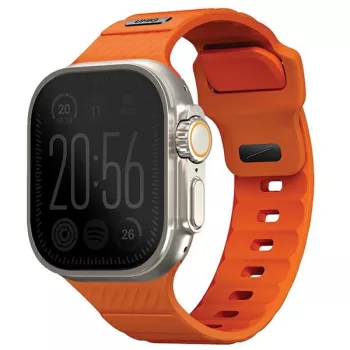   UNIQ óraszíj Stride Apple Watch Series1/2/3/4/5/6/7/8/9/SE/SE2/Ultra/Ultra 2 42/44/45/49mm FKM Rubber, narancssárga