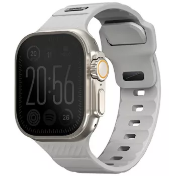   UNIQ óraszíj Stride Apple Watch Series1/2/3/4/5/6/7/8/9/SE/SE2/Ultra/Ultra 2 42/44/45/49mm FKM Rubber, szürke