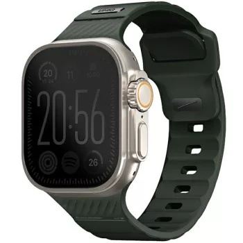   UNIQ óraszíj Stride Apple Watch Series1/2/3/4/5/6/7/8/9/SE/SE2/Ultra/Ultra 2 42/44/45/49mm FKM Rubber, sötétzöld