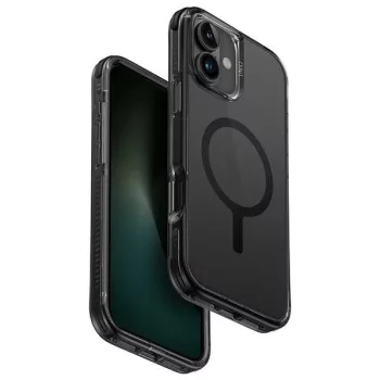   Uniq Combat iPhone 16 Plus 6.7" case Magclick Charging tok, fekete/carbon tok, fekete