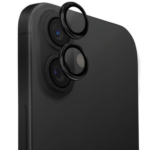 UNIQ Optix Aluminium Camera LensProtector iPhone 16 6.1" / 16 Plus 6.7" midnight fekete kameravédő