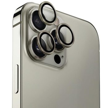   UNIQ Optix Aluminium Camera LensProtector iPhone 16 Pro 6.3" / 16 Pro Max 6.9" titanium grey kameravédő