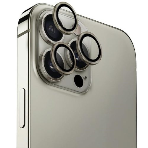 UNIQ Optix Aluminium Camera LensProtector iPhone 16 Pro 6.3" / 16 Pro Max 6.9" titanium grey kameravédő