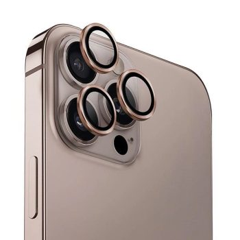   Uniq Optix Aluminum Camera Lens Protector iPhone 16 Pro 6.3" / 16 Pro Max 6.9" taupe gold kameravédő