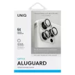 Uniq Optix Aluminum Camera Lens Protector iPhone 16 Pro 6.3" / 16 Pro Max 6.9" white shimmer camera lens glass with applicator
