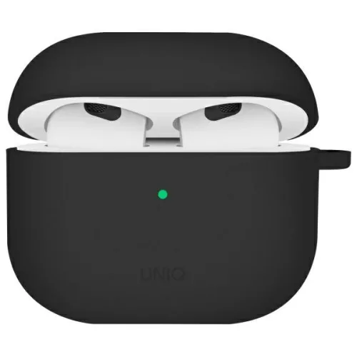 UNIQ case Nexo AirPods 4 + Ear Hooks Silicone tok, fekete