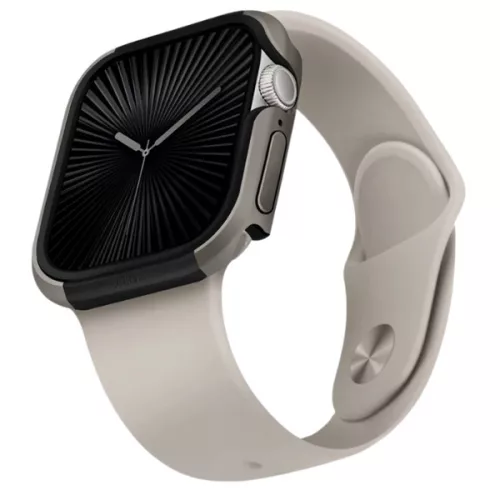 UNIQ tok Valencia Apple Watch Series     46mm, titanium, ezüst