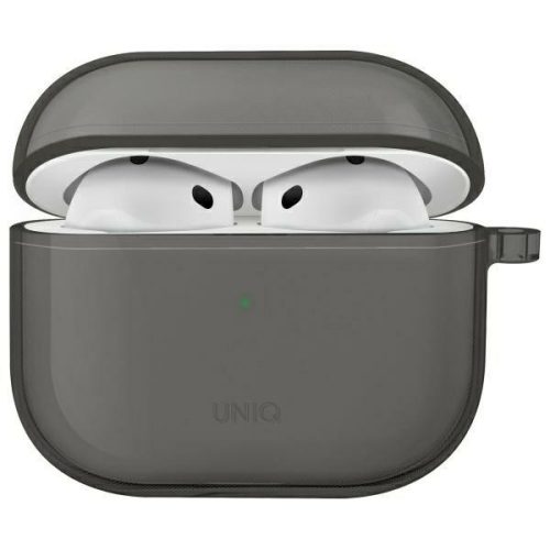 UNIQ case Glase AirPods 4 glossy tok, szürke