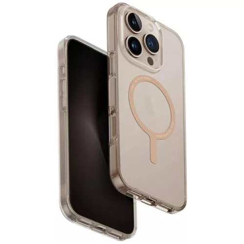 Uniq Clario Magclick Charging Case iPhone 16 Pro tok, átlátszó-arany