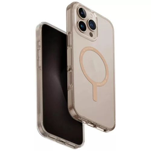 Uniq Clario Magclick Charging Case iPhone 16 Pro Max tok, átlátszó-arany