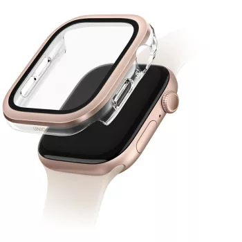   UNIQ Voute Apple Watch Series 10 46mm edzett üvegfólia, rozéarany