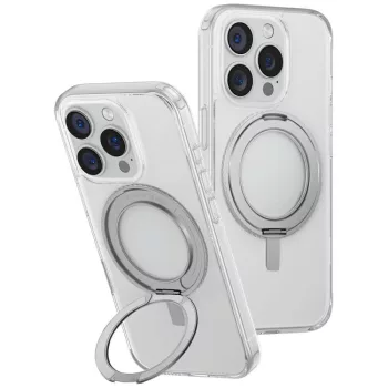   UNIQ Swivix iPhone 16 Pro 360 Rotating Kickstand tok, átlátszó