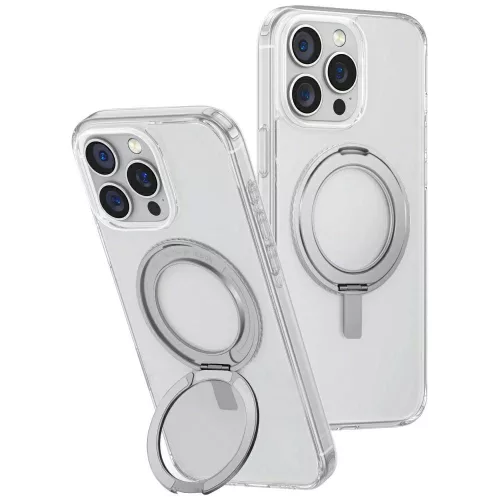 UNIQ Swivix iPhone 16 Pro Max 360 Rotating Kickstand tok, átlátszó