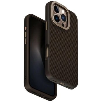   Uniq Keva Max Magclick Charging Camera Stand Case iPhone 16 Pro tok, barna