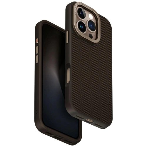 Uniq Keva Max Magclick Charging Camera Stand Case iPhone 16 Pro tok, barna