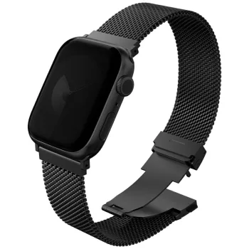   UNIQ óraszíj Dante Pro Apple Watch       42/41/40mm Stainless Steel, grafit-fekete