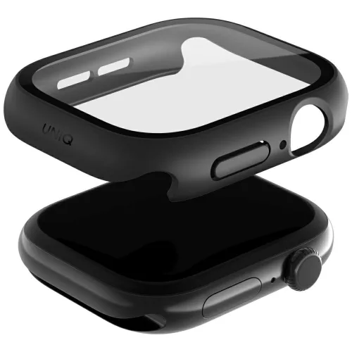 UNIQ Nautic Apple Watch 42mm tok edzett üveggel, fekete