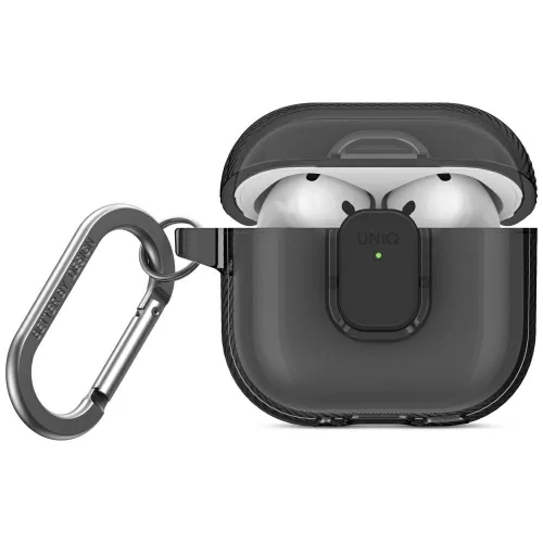 UNIQ Glase Pro AirPods 4 Lock Case tok, átlátszó-szürke