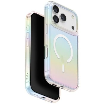   UNIQ Iridescia case iPhone 17 Pro Max Magclick Charging holo quartz tok, színes