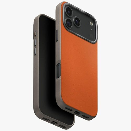 Uniq Lyden DS Case iPhone 17 Pro Max Magclick Charging tok, narancs-szürke