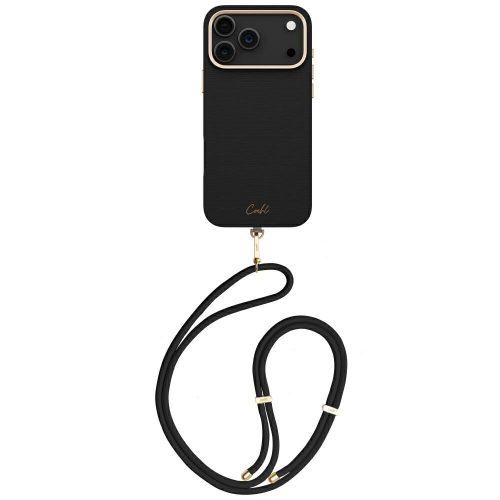 UNIQ Coehl Mirelle case iPhone 17 Pro Max Magnetic Charging tok, fekete