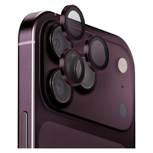 Uniq Optix AluGuard (DX2) Camera Lens Protector iPhone 18 Pro / 18 Pro Max kameravédő, bordó