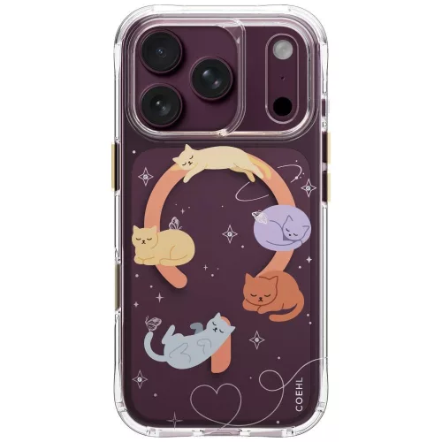 Uniq Coehl Ellie Magnetic Charging Whiskered Dreams iPhone 18 Pro / 17 Pro tok, mintás