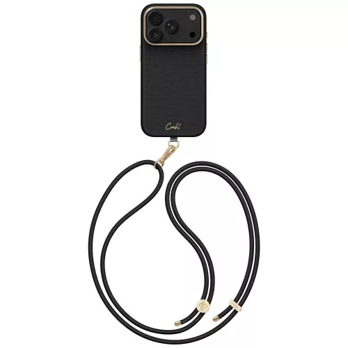 Uniq Coehl Mirelle Magnetic Charging iPhone 18 Pro / 17 Pro tok, fekete