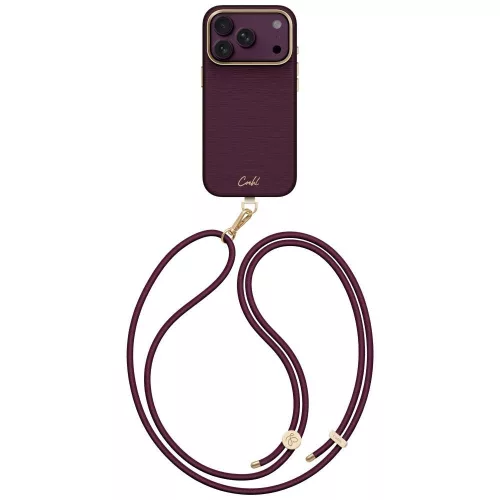 Uniq Coehl Mirelle Magnetic Charging iPhone 18 Pro / 17 Pro tok, bordó