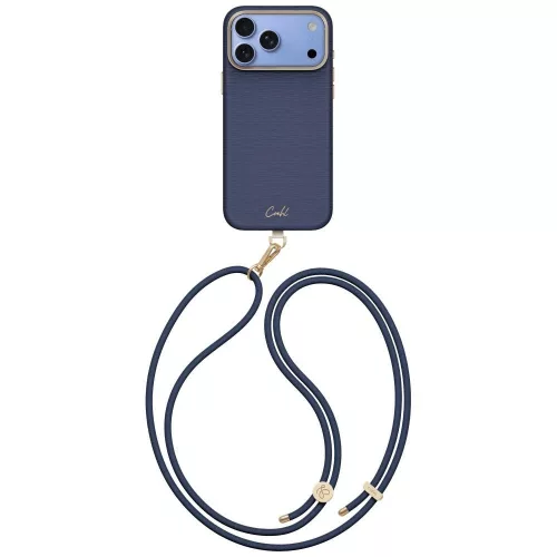 Uniq Coehl Mirelle Magnetic Charging noble iPhone 18 Pro Max / 17 Pro Max tok, kék
