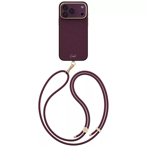 Uniq Coehl Mirelle Magnetic Charging iPhone 18 Pro Max / 17 Pro Max tok, bordó